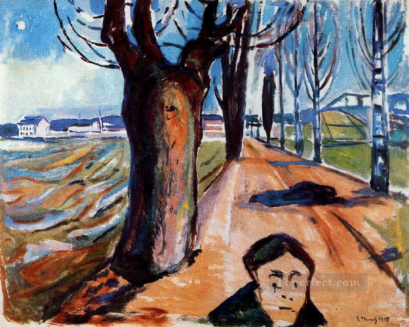 路地の殺人者 1919年 エドヴァルド・ムンク 表現主義油絵